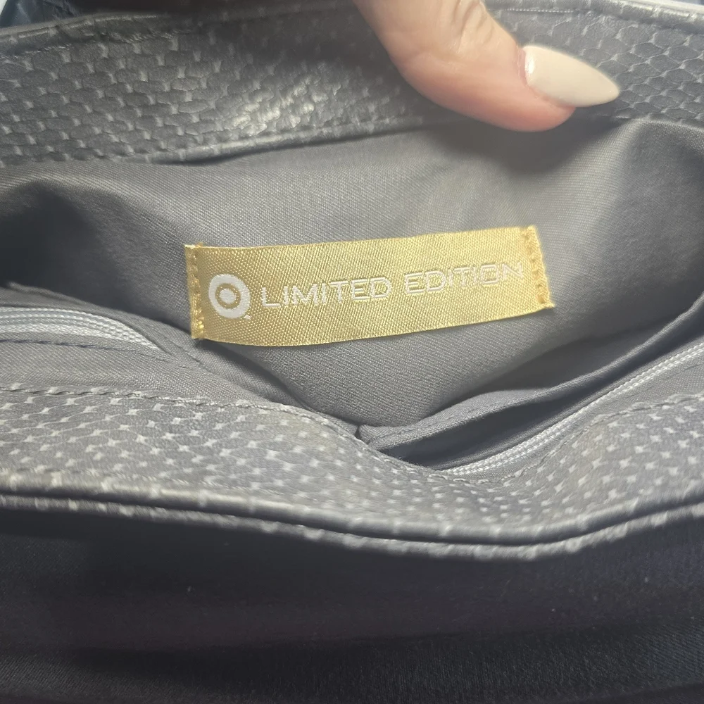Limited Edition Envelope‎ Grey Snakeskin Clutch Foldover Crossbody